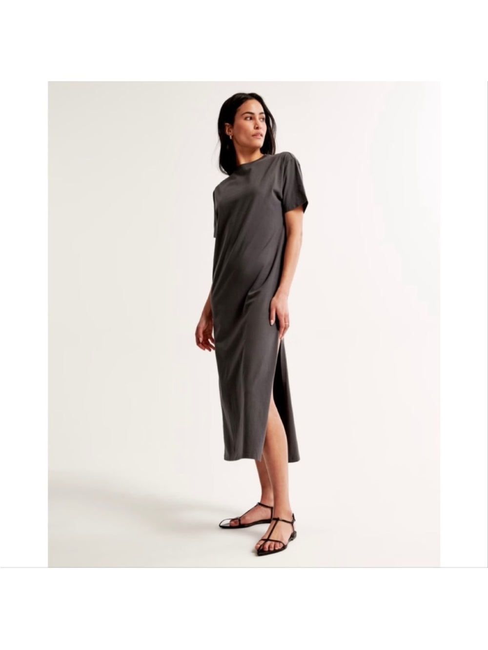 Abercrombie & Fitch 100% Cotton Midi T-Shirt Dress
